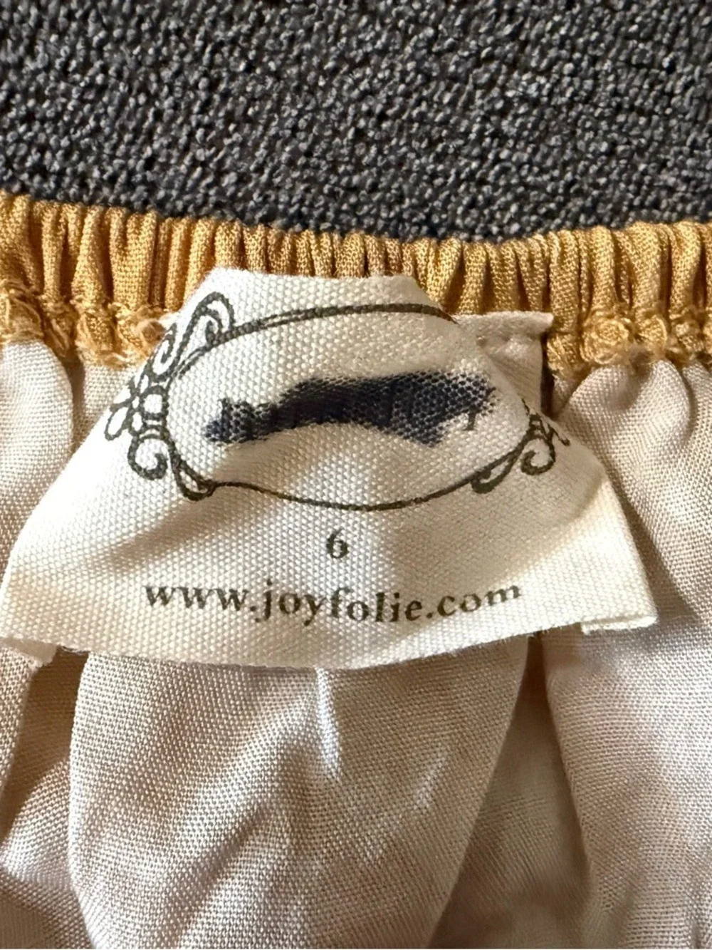 Joyfolie Mia Joy Mustard Yellow Girls 2 Piece Set Floral Top Shorts Size 6